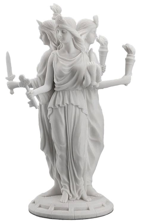 Buy Hecate Greek Goddess of Magic & Witchcraft Statue Sculpture White ...