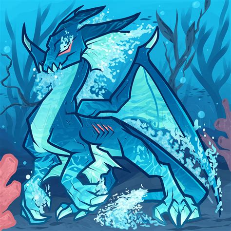 How To Draw A Water Dragon, Blue Dragon by Dawn | dragoart.com