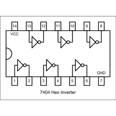 7404 hex inverter at 7404 8 fach Inverter