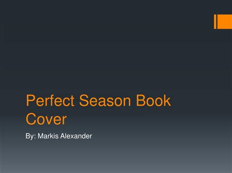 PPT - Perfect Season Book Cover PowerPoint Presentation, free download - ID:1619585