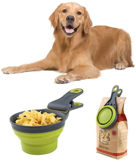 Pet Folded Food Scoop Spoon Clip Measuring Cup - My Happy Pets Boutique