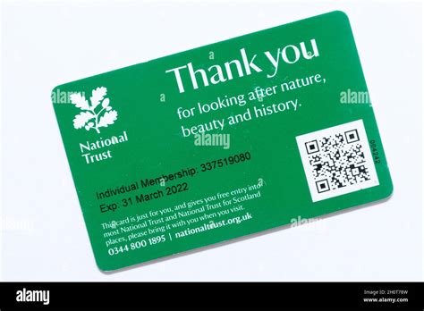 National Trust membership card on white background, UK Stock Photo - Alamy