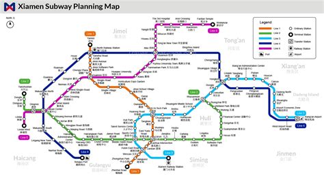 Xiamen Metro Maps, Subway Planning Map