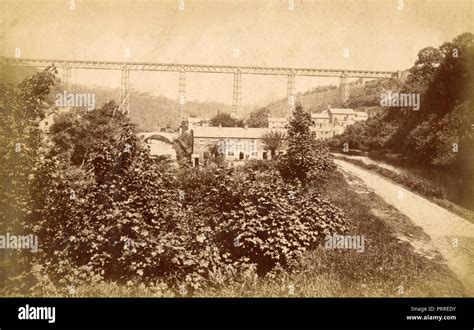 The Crumlin viaduct, South Wales, UK 1870s Stock Photo - Alamy