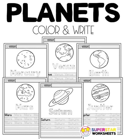 Planet Worksheets - Superstar Worksheets