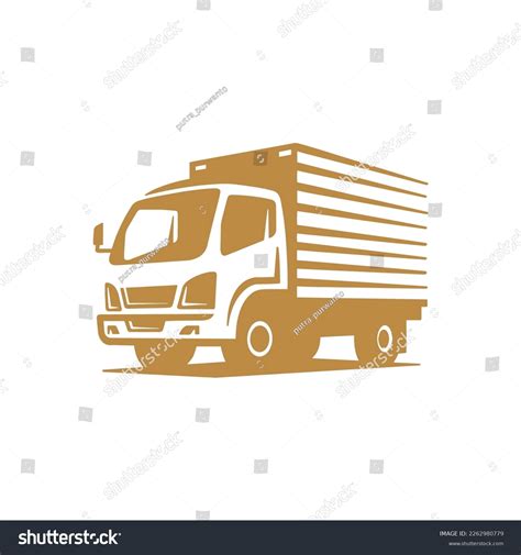 Freight Truck Line Art Illustration Box Stock Vector (Royalty Free ...