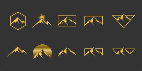 Premium Vector | Mountain peak logo