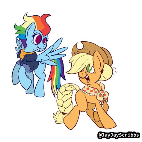 Applejack and Rainbow Dash by ARThropodJay on DeviantArt