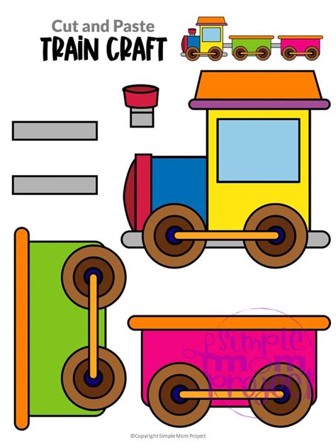 Train Cut and Paste Craft - Simple Mom Project Store