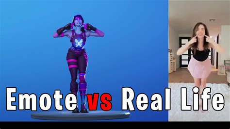 Poki Emote in Real Life | Pokimane | Fortnite Emotes Synced with Real Source - YouTube