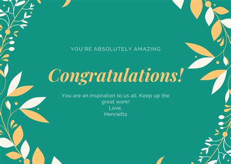 Free, printable custom congratulation card templates | Canva