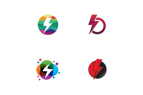 Thunder Bolt Logo and Symbol Images Graphic by Mujiyono · Creative Fabrica