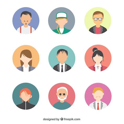 Free Vector | Modern people avatars pack