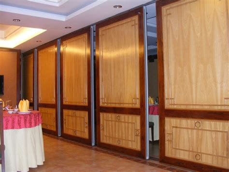 Commercial Wooden Aluminum Acoustic Room Dividers / Office Folding ...