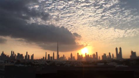 Dubai skyline time lapse from the Four Seasons Jumeirah Beach