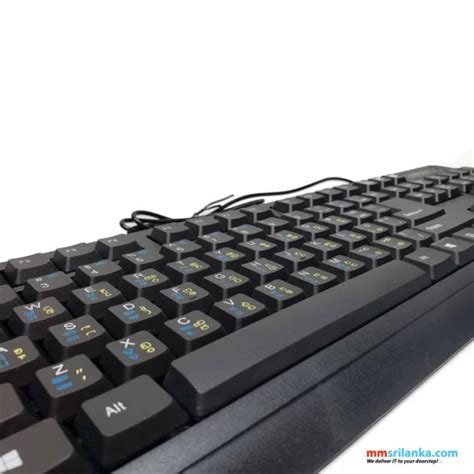 Promate Professional USB Wired Keyboard with Sinhala & Tamil Fonts