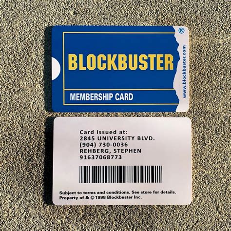 Blockbuster Membership Card Customizable Details With Name - Etsy