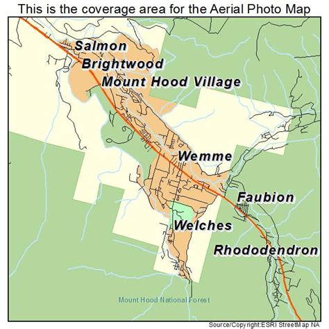 Aerial Photography Map of Mount Hood Village, OR Oregon