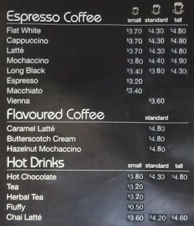 McCafe Menu, Menu for McCafe, Johnsonville, Wellington City - Menumania/Zomato