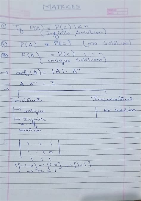 Matrices and vectors notes - Mathematics-I - Studocu