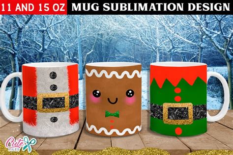 Christmas Sublimation Mug Design Set