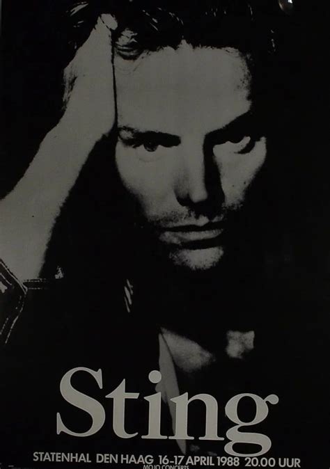 Sting Vintage Concert Poster from Statenhal, Apr 16, 1988 at Wolfgang's