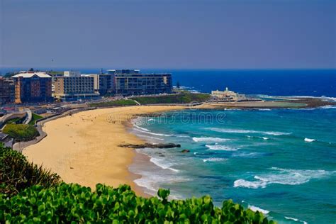 High Level View of Newcastle Beach, NSW, Australia Stock Image - Image ...