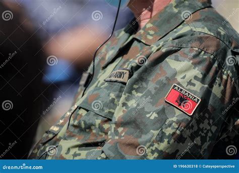 Logo of the Albanian Army on the Uniform of an Officer Editorial Stock ...