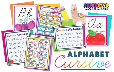 Alphabet In Cursive Printable Chart