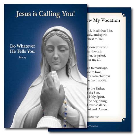 Vocations Prayer for Children Card (set of 50) - Vianney Vocations