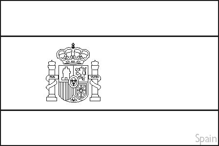 Spain Flag Coloring Page - Coloring Home