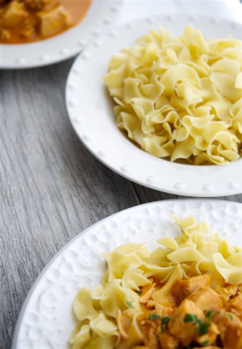 Chicken Paprikash over Dumplings - Carrie’s Experimental Kitchen