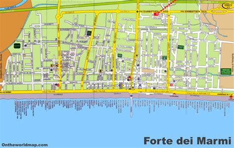 Forte dei Marmi Tourist Map - Ontheworldmap.com