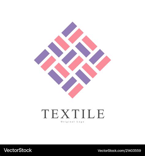 Textile original logo creative sign for company Vector Image