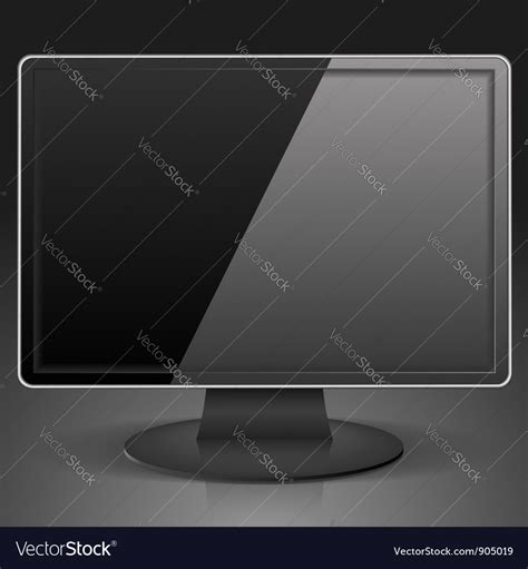 Black computer monitor Royalty Free Vector Image