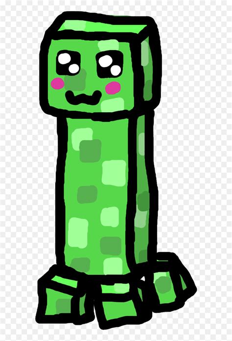 Cute Creeper Minecraft, HD Png Download - vhv