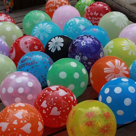 Latex Round Balloons 10 PCS 12 Inch Happy Birthday Party Celebration Decoration All Kinds Of ...