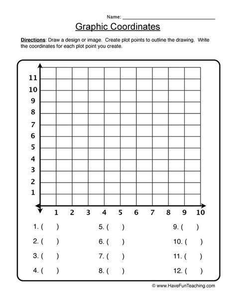 Plotting Graphing Coordinates Worksheet