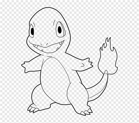 Dessin Charmander Line art livre de coloriage, pokemon, blanc ...