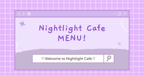 The Fiction Archives : Nightlight Cafe Menu