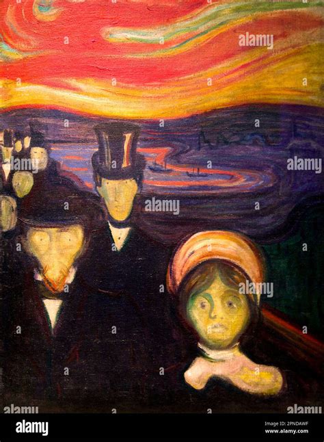 Anxiety, 1894, Edvard Munch, Munch Museum and Art Gallery, Munch-Museet, Oslo, Norway, Europe ...