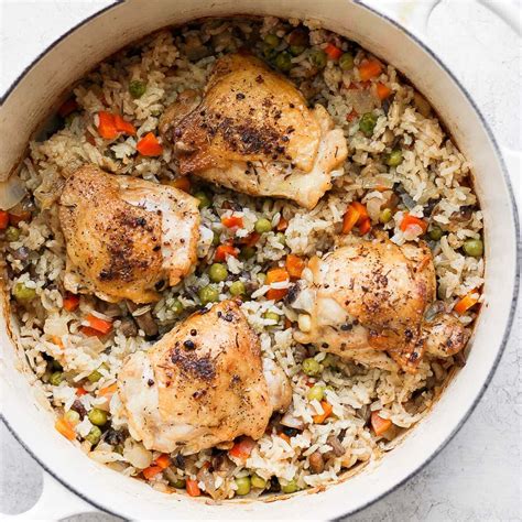 Most Flavorful Chicken and Rice Recipe (one-pot!) - Fit Foodie Finds