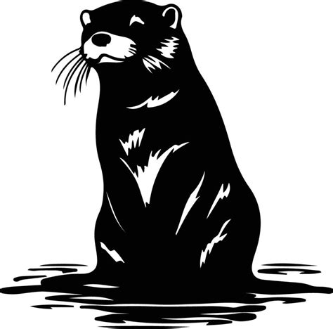 otter sea black silhouette 38102074 Vector Art at Vecteezy