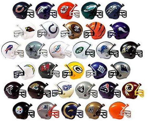 NFL Collectible 32 Teams Mini Helmets Set, 2-inch Each: Amazon.com.au ...