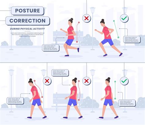 Premium Vector | Posture correction infographics