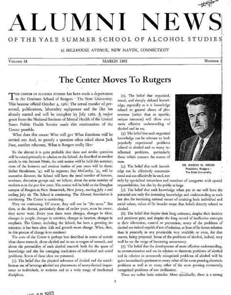 Alumni Newsletters – Alcohol Studies Archives