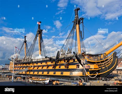 HMS Victory in the Portsmouth Historic Dockyard, Portsmouth, Hampshire ...