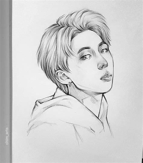 Easy Rm Fanart Drawings Bts Rm Art Drawing Kpop | Images and Photos finder