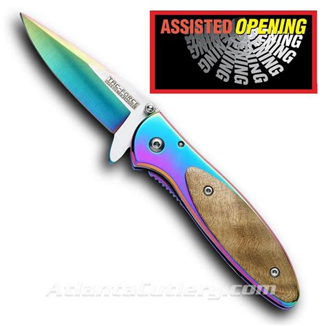 Elegant Rainbow Assisted Opening Knife