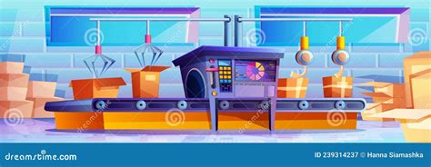 Factory Transporter With Electromagnet Cartoon Vector | CartoonDealer.com #102707811